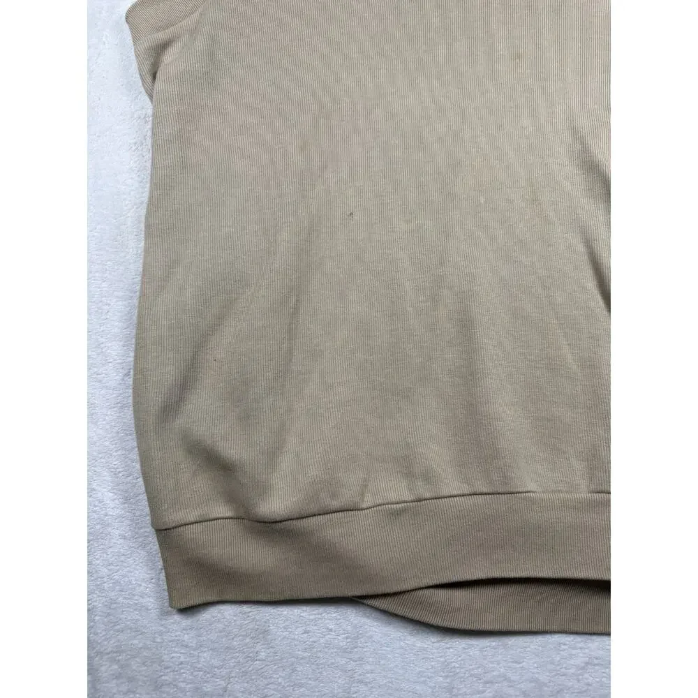 Steve Stricker Fairway Sport Mens M Tan Golf Sweater Vest V Neck Cotton